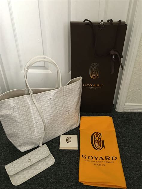 goyard saint louis pm white|goyard pm tote price.